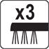 WIRE BRUSH 3x19 ROWS L=340MM