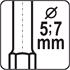 SCREWDRIVER BITS   HEX TAMPER 4;6 L100MM