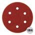 Abracs 150mm 120 grit Sanding Discs Hook & Loop (6 Holes) Pack of 25