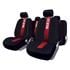 Sparco Universal Polyester Fabric Car Seat Cover Set   Black and Red