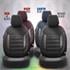 Premium Cotton Leather Car Seat Covers SPORT PLUS LINE   Burgandy For Mitsubishi Fuso 2011 Onwards
