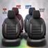 Premium Cotton Leather Car Seat Covers SPORT PLUS LINE   Black
