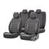 Premium Cotton Leather Car Seat Covers SPORT PLUS LINE   Black