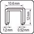 STAPLES 12MM /10.6x1.2/ 1000PCS
