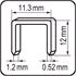 STAPLES 12MM /1,2x11.3/ 1000PCS
