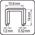 STAPLES 14MM /10.6x1.2/ 1000PCS