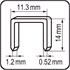 STAPLES 14MM /1,2x11.3/ 1000PCS