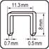 STAPLES 8MM. 0.7x11.2 1000PCS