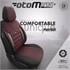 Premium Cotton Leather Car Seat Covers SPORT PLUS LINE   Burgandy For Seat LEON 2012 2019