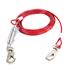 Dog Tie Out Cable & Ground Spike Set With Shock Absorbing Springs   5 Meters