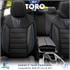 Premium Cotton Leather Car Seat Covers TORO SERIES   Black Blue For Volvo FM 10 1998 2001