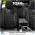 Premium Cotton Leather Car Seat Covers TORO SERIES   Black Grey For Volvo FM 12 1998 2005