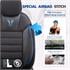 Premium Cotton Leather Car Seat Covers TORO SERIES   Black Blue