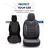 Premium Cotton Leather Car Seat Covers TORO SERIES   Black Blue For Volvo V50 2004 2012
