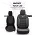 Premium Cotton Leather Car Seat Covers TORO SERIES   Black Grey For Nissan CEDRIC 1991 1999