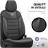 Premium Cotton Leather Car Seat Covers TORO SERIES   Black Grey