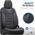 Premium Cotton Leather Car Seat Covers TORO SERIES   Black Blue For Peugeot 806 1994 2002
