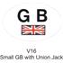 Castle Promotions Outdoor Grade Vinyl Sticker   Small   White   GB With union Jack