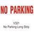 Castle Promotions Outdoor Grade Vinyl Sticker   White   No Parking