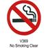Castle Promotions Outdoor Grade Vinyl Sticker   Transparent   No Smoking Symbol