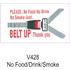 Castle Promotions Outdoor Grade Vinyl Sticker   White   No Food Drink Smoking