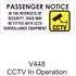 Castle Promotions Outdoor Grade Vinyl Sticker   White   CCTV Passenger Notice