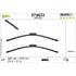 Valeo Silencio VF433 Flat Wiper Blades Set (580/530mm) for Nissan NV250 Box 2019 Onwards