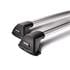 Yakima Whispbar silver aluminium flush wing roof bars for Subaru Forester 2020 2021 with raised roof rails