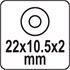 TILE CUTTING WHEEL 22x10.5x2MM