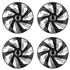 Vector 16 Inch Wheel Trims Set   BLACK & SILVER