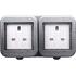 BG IP55 Weatherproof Double Unswitched 13A Power Socket