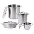 DEEP STOCKPOT W/LID SS 24x20CM 9L