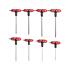T HANDLE HEX KEY W. BALL SET 8PCS