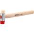 PU & NYLON HEADS MALLET W.WOOD.HANDLE 28