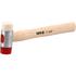 PU & NYLON HEADS MALLET W.WOOD.HANDLE 35