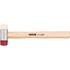 PU & NYLON HEADS MALLET W.WOOD.HANDLE 35