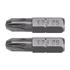 SCREWDRIVER BITS 1/4 25MM PZ3 2 PCS