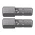 SCREWDRIVER BITS 1/4 25MM HEX H8 2 PCS
