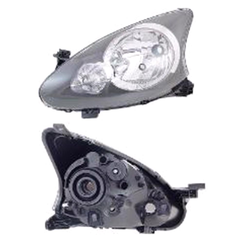 Left Headlamp (Halogen, Takes H4 Bulb) For Toyota Aygo 2005 2012