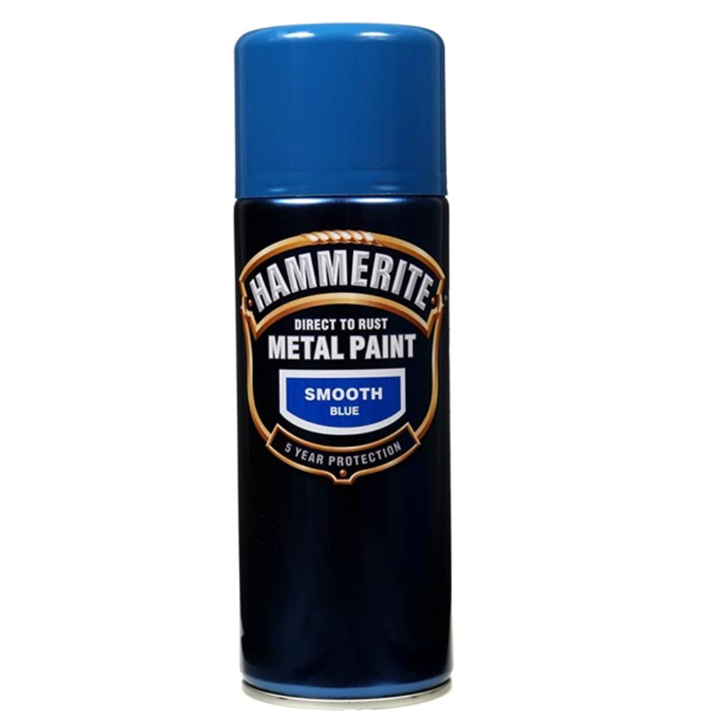 Hammerite Direct To Rust Metal Paint Smooth Blue 400ml MicksGarage