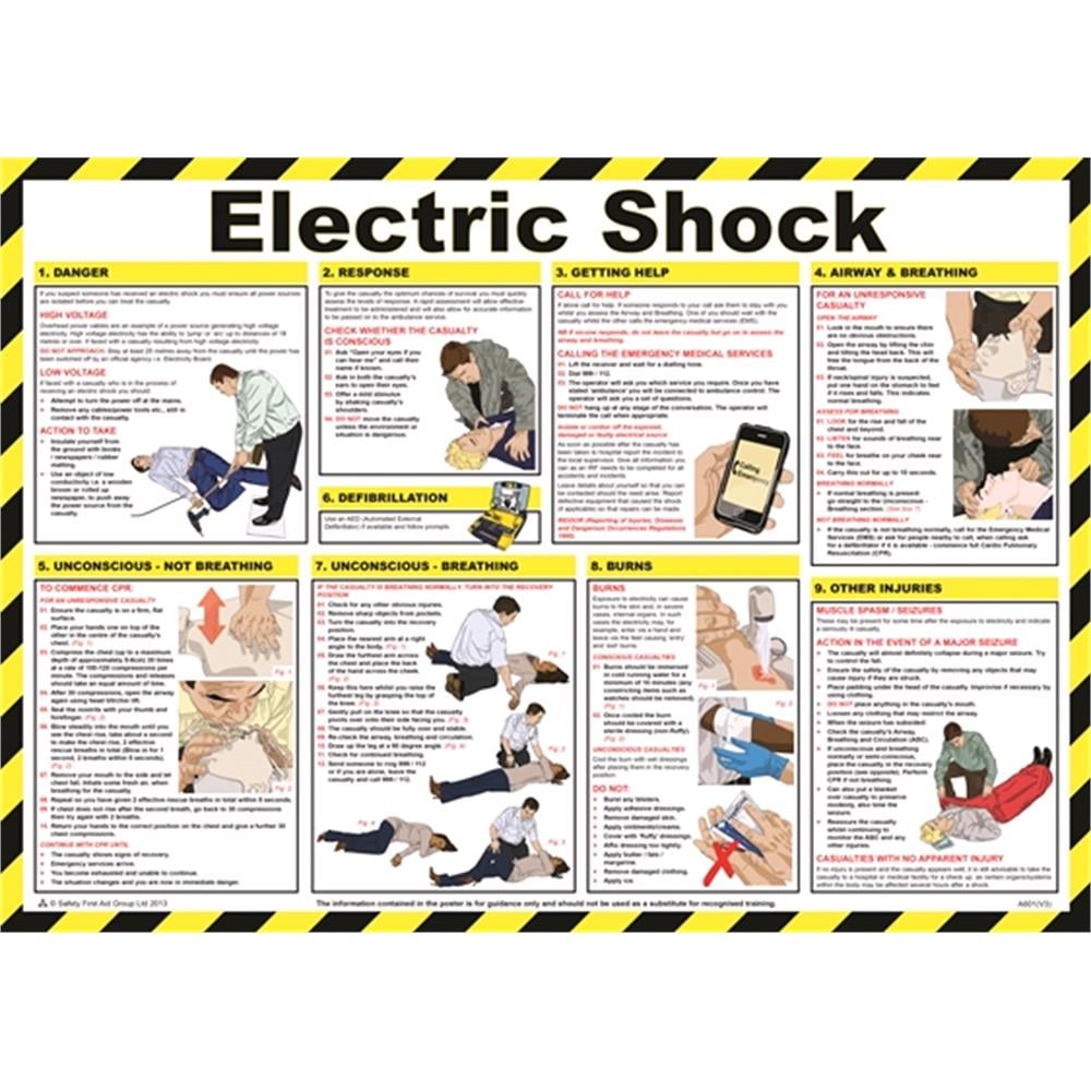 Electric Shock Treatment Guidance Poster - 59cm X 42cm | MicksGarage