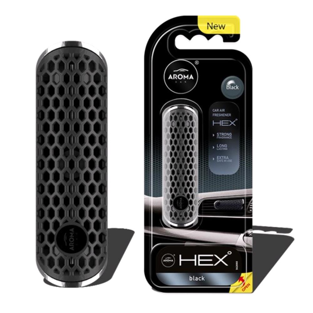 Aroma Black Polymer Hex Vent Clip Air Freshener Masculine MicksGarage