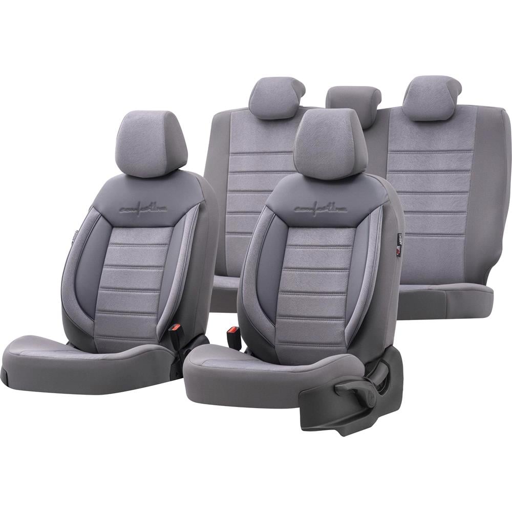 Premium Fabric Car Seat Covers Comfortline Grey For Kia Picanto 2017