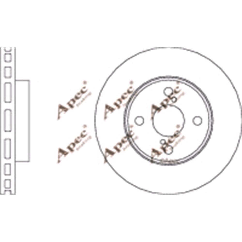 Apec Braking Front Axle Brake Discs (Pair) Diameter 255mm MicksGarage