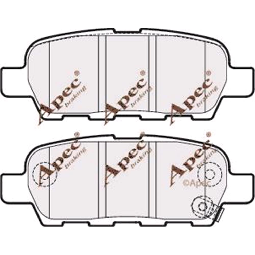 Apec Braking Rear Brake Pads (full Set For Rear Axle) 