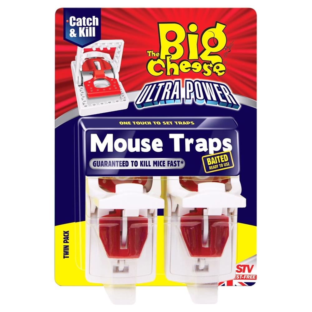 Big Cheese Baited Mouse Traps Twin Pack