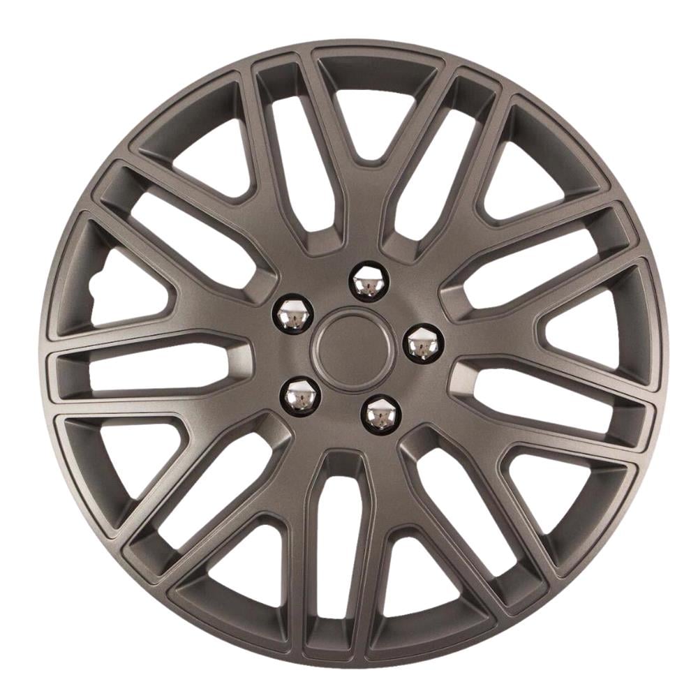 Dakar 15 Inch Wheel Trims Set Graphite, Chome Nuts MicksGarage